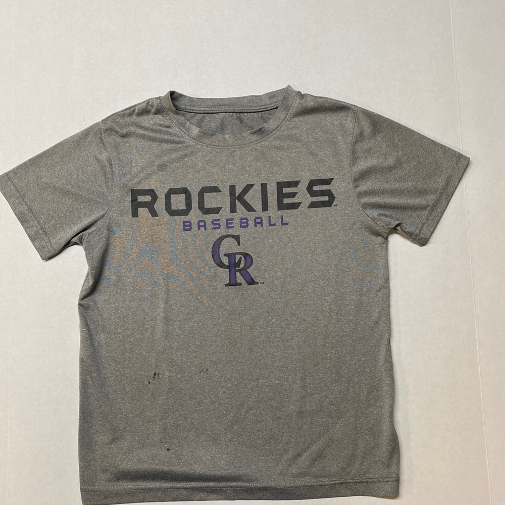 Kid’s Colorado‎ Rockies Grey Baseball T-Shirt